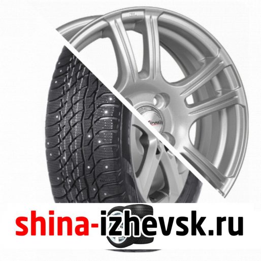 Колесо в сборе Viatti Bosco Nordico (V-523) 205/70 R15 T 96 + X-trike X105 6xR15 4×98 ET35 DIA58.1 Серебристый в Ижевске
